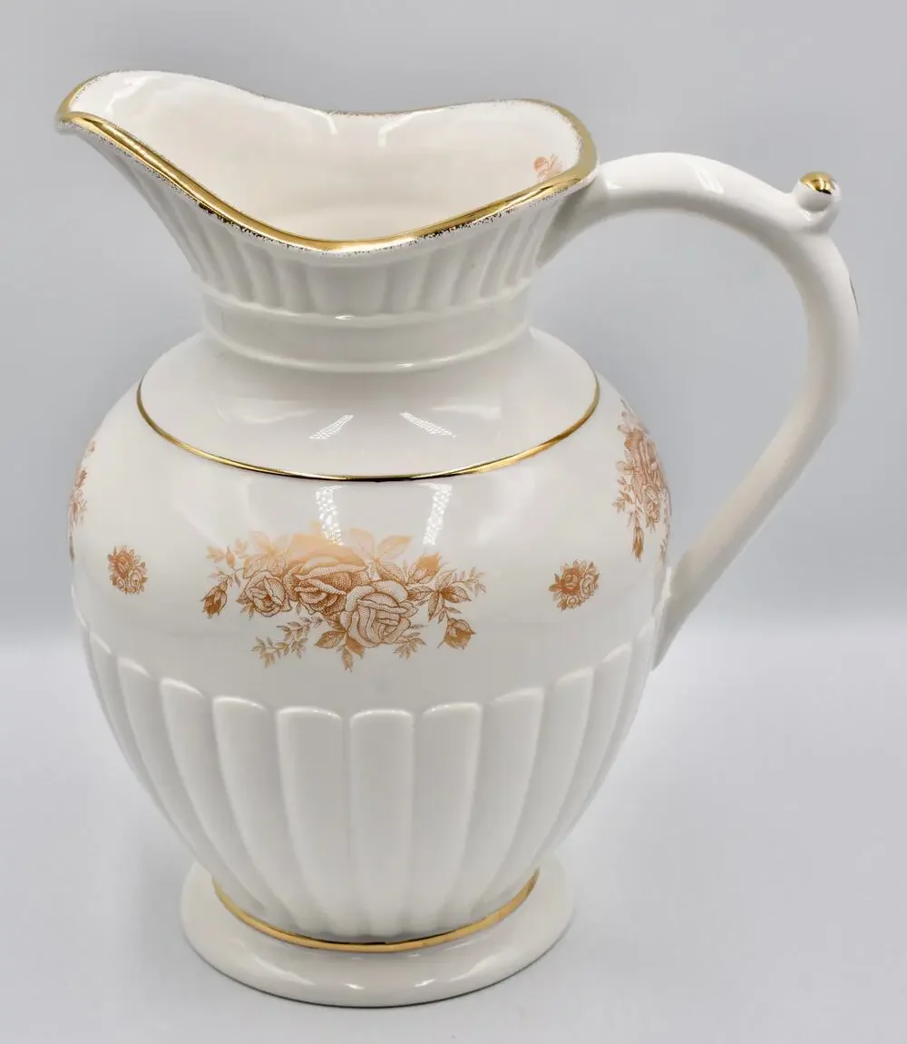 Royal Albert Old Country Roses Gold Trim Large Water Sweet Tea Pitcher Porcelain